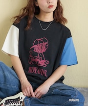 PEANUTS ( ピーナッツ ) 21/-OE天竺 Royanne プリント Tシャツ