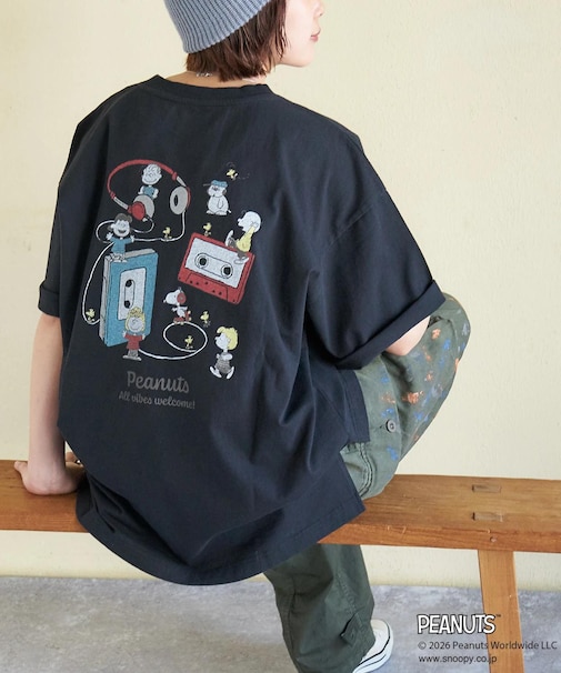 PEANUTS ( ピーナッツ ) 21/-OE天竺 ミュージック Tシャツ