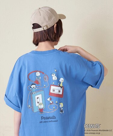 PEANUTS ( ピーナッツ ) 21/-OE天竺 ミュージック Tシャツ