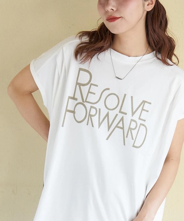 接触冷感 天竺 タック入り フレンチスリーブ Tシャツ