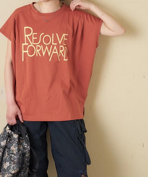 接触冷感 天竺 タック入り フレンチスリーブ Tシャツ｜キューブ