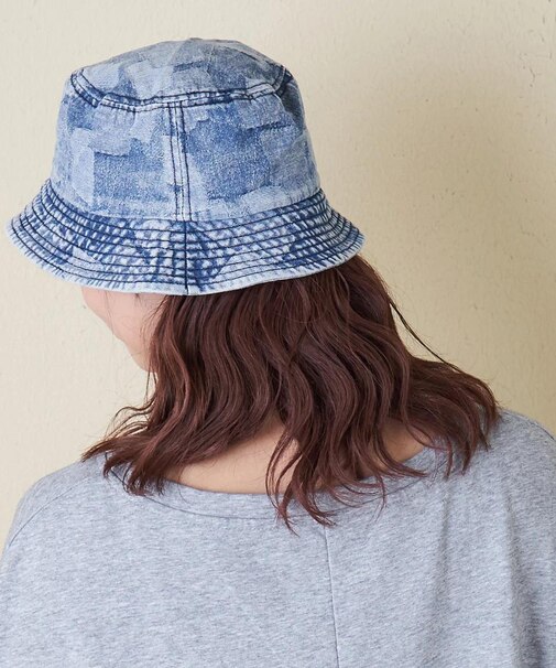 パッチワーク デニム ハット