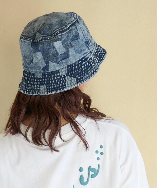 パッチワーク デニム ハット