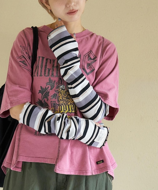 レトロボーダー 汗染み軽減 アームカバー