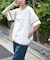 26/-OE天竺 レース 切替 ラグラン プルオーバー Tシャツ