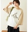 26/-天竺 アニマル プリント ラグランスリーブ Tシャツ