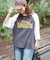 26/-天竺 アニマル プリント ラグランスリーブ Tシャツ