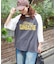 26/-天竺 アニマル プリント ラグランスリーブ Tシャツ