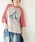 26/-天竺 アニマル プリント ラグランスリーブ Tシャツ