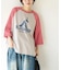 26/-天竺 アニマル プリント ラグランスリーブ Tシャツ