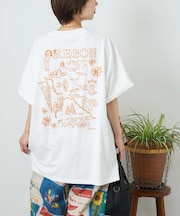 26/-天竺 発泡プリント ビッグTシャツ