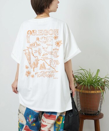 26/-天竺 発泡プリント ビッグTシャツ