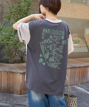26/-天竺 発泡プリント ビッグTシャツ