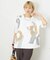 21/-OE天竺 ランダム ロゴ プリント Tシャツ