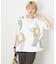 21/-OE天竺 ランダム ロゴ プリント Tシャツ