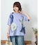 21/-OE天竺 ランダム ロゴ プリント Tシャツ
