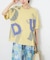 21/-OE天竺 ランダム ロゴ プリント Tシャツ