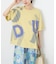 21/-OE天竺 ランダム ロゴ プリント Tシャツ