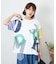 21/-OE天竺 ランダム ロゴ プリント Tシャツ