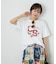 21/-OE天竺 カレッジ プリント Tシャツ