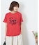 21/-OE天竺 カレッジ プリント Tシャツ