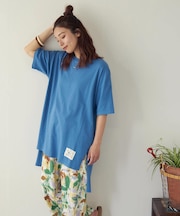 21/-OE天竺 変形 チュニック Tシャツ