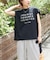 26/-天竺 バック レースアップ ロゴ Tシャツ