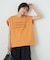 26/-天竺 バック レースアップ ロゴ Tシャツ