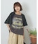 21/-OE天竺 パウダー加工 ベルスリーブ Tシャツ