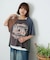 21/-OE天竺 パウダー加工 ベルスリーブ Tシャツ