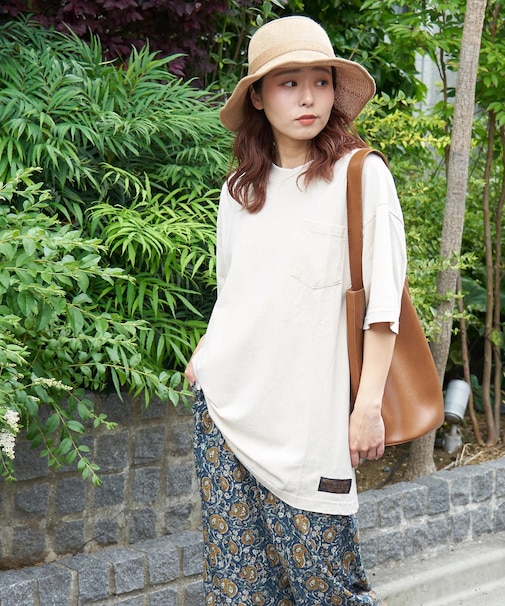 ピグメント染め ビッグ Tシャツ