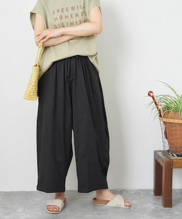 WEB限定 切り替え ワイド イージーパンツ