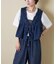 WEB限定 デニム フリル ベスト