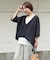 WEB限定 綿麻 Vネック プルオーバー シャツ