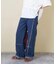 WEB限定 クロス フリンジ ワイド デニム パンツ