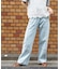 WEB限定 クロス フリンジ ワイド デニム パンツ