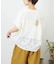 花柄オパール × カットソー 切替 ドルマン Tシャツ