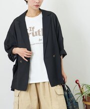 ドライタッチ シアー サイドスリット テーラード ジャケット