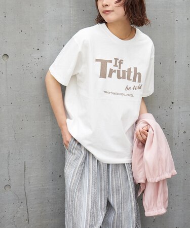 26/-天竺 カットソー ビッグ ロゴ Tシャツ