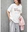 26/-天竺 カットソー ビッグ ロゴ Tシャツ