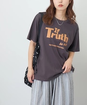 26/-天竺 カットソー ビッグ ロゴ Tシャツ