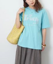 26/-天竺 カットソー ビッグ ロゴ Tシャツ