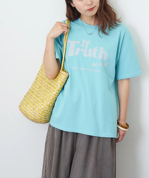 26/-天竺 カットソー ビッグ ロゴ Tシャツ