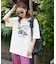 32/-OE天竺 カットソー ロゴ プリント Tシャツ