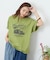 32/-OE天竺 カットソー ロゴ プリント Tシャツ