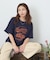 32/-OE天竺 カットソー ロゴ プリント Tシャツ