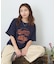32/-OE天竺 カットソー ロゴ プリント Tシャツ