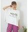 冷感天竺 切替 ロゴプリント Tシャツ