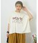 冷感天竺 切替 ロゴプリント Tシャツ