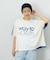 冷感天竺 切替 ロゴプリント Tシャツ